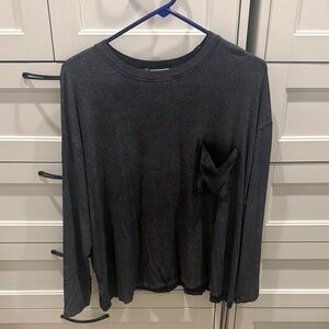 Zenana Outfitters Charcoal Long Sleeve Top
